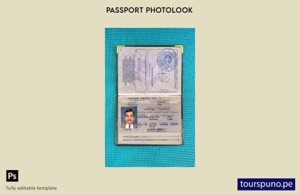 Plantilla de apariencia fotográfica de versión de pasaporte de Grecia lista pa 1